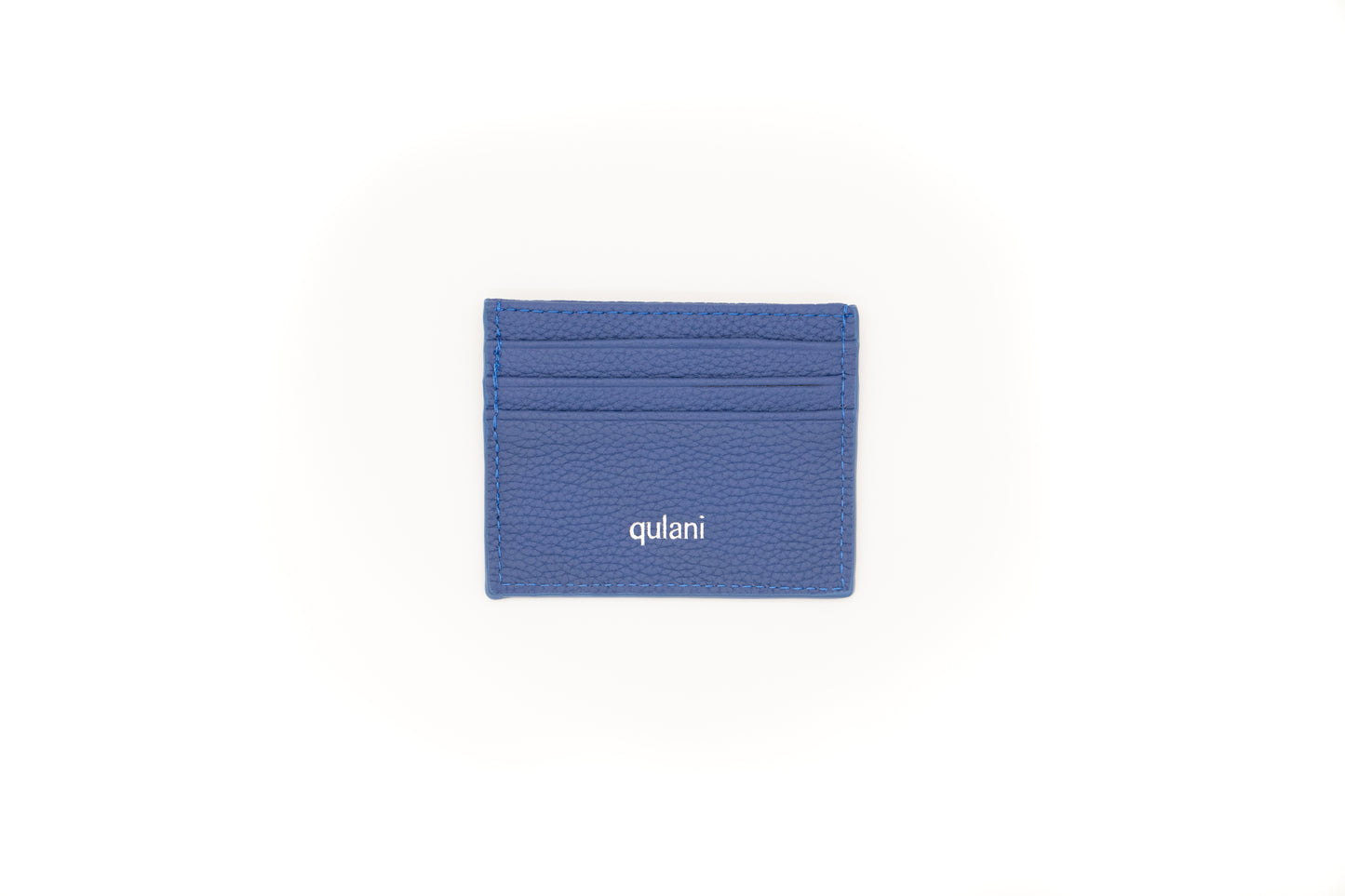 qulani Accent Blue Leather Credit Card Holder