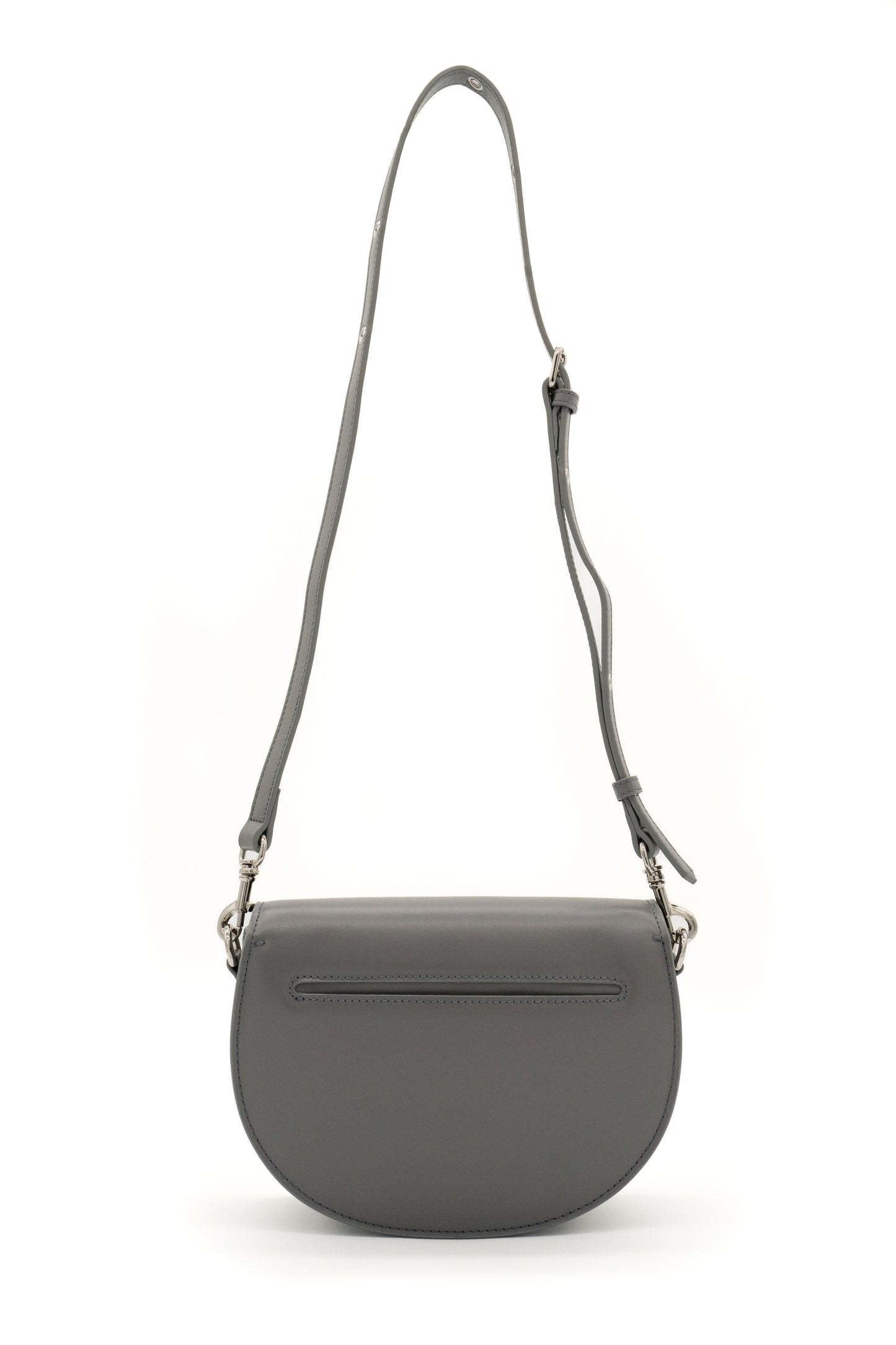 qulani Gray Storm Shoulder Saddle Bag With Strap