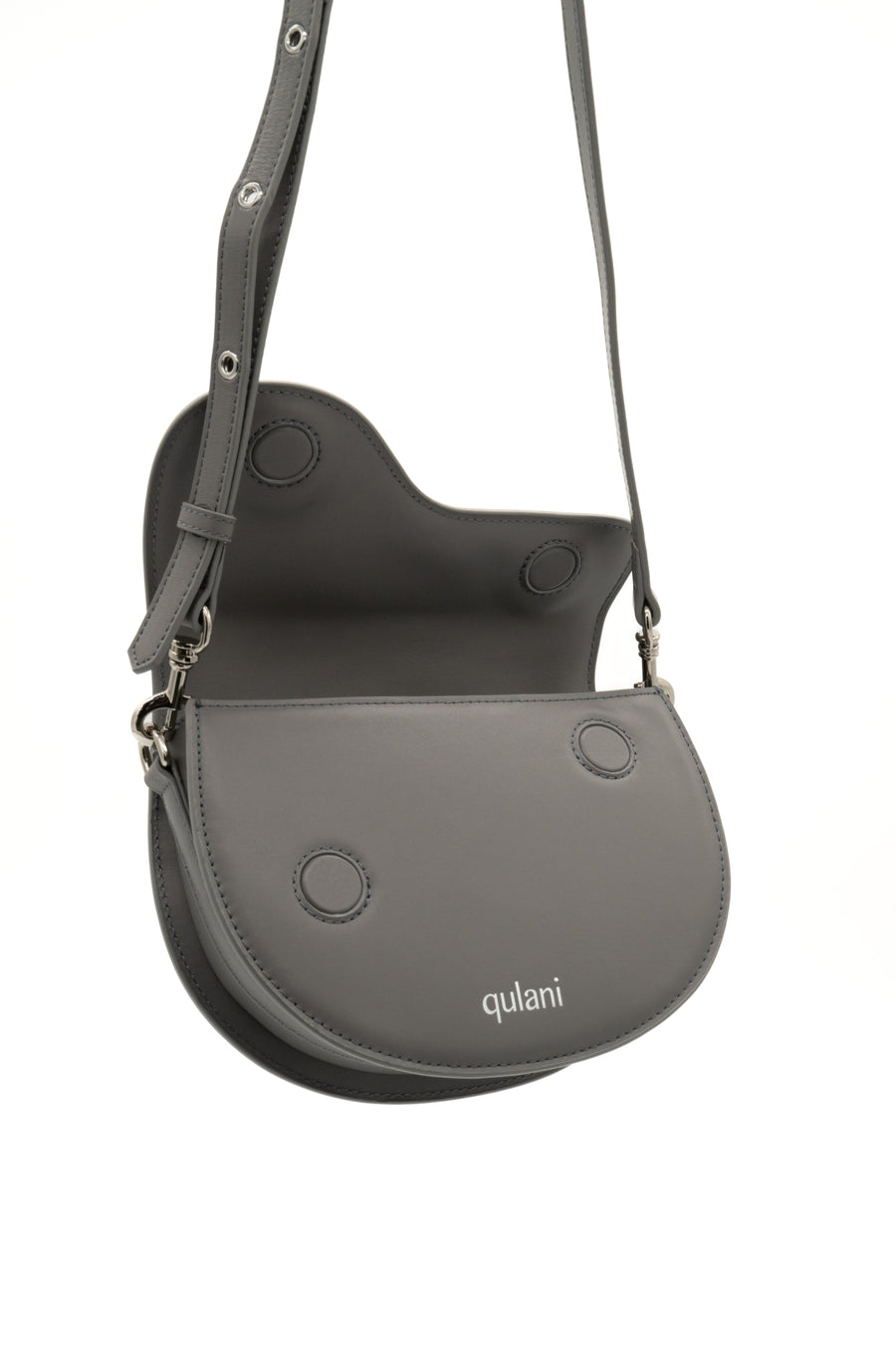 qulani Gray Storm Saddle Bag With Strap