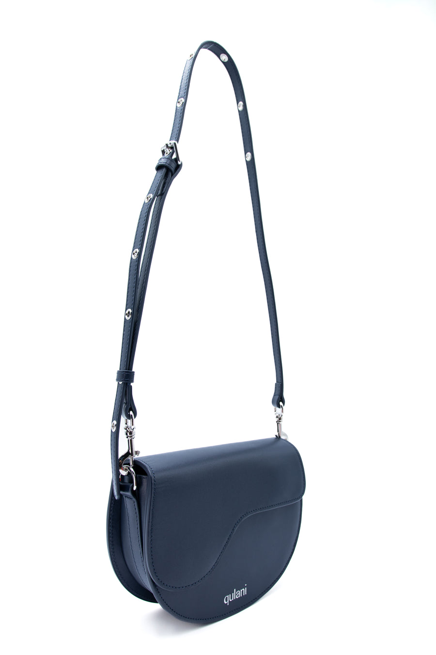 qulani Midnight Navy Saddle Bag With Strap