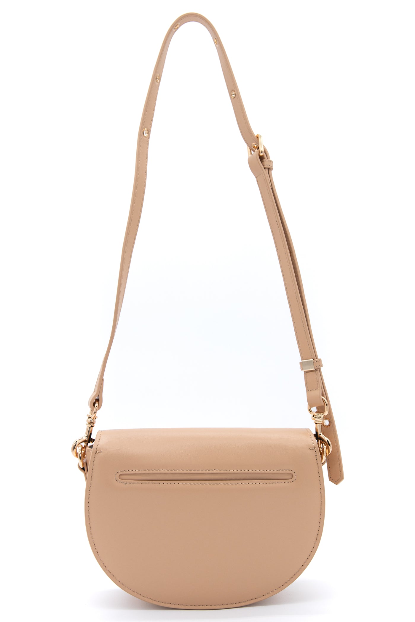 qulani Sand Beige Saddle Bag With Strap
